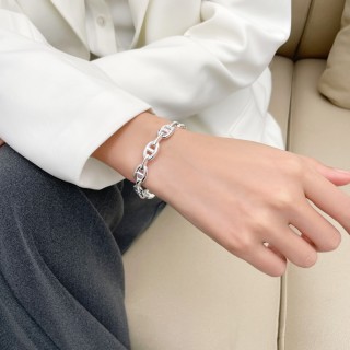 Chanel Silver Chain Link Bracelet view 3