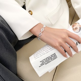 Chanel Silver Chain Link Bracelet view 4