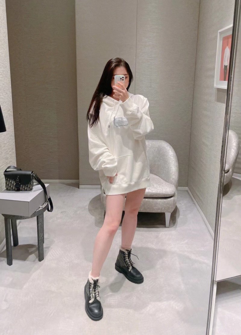 Oversized White Hoodie Dress view
