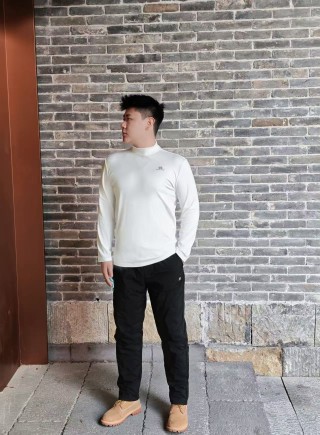 Burberry White Long Sleeve Mock Neck T-Shirt view 2