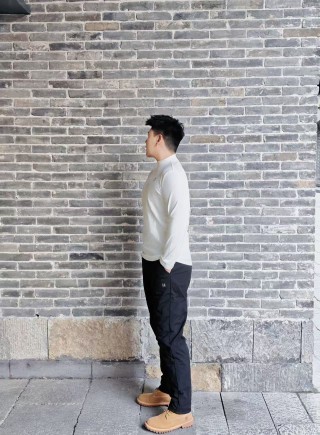 Burberry White Long Sleeve Mock Neck T-Shirt view 3