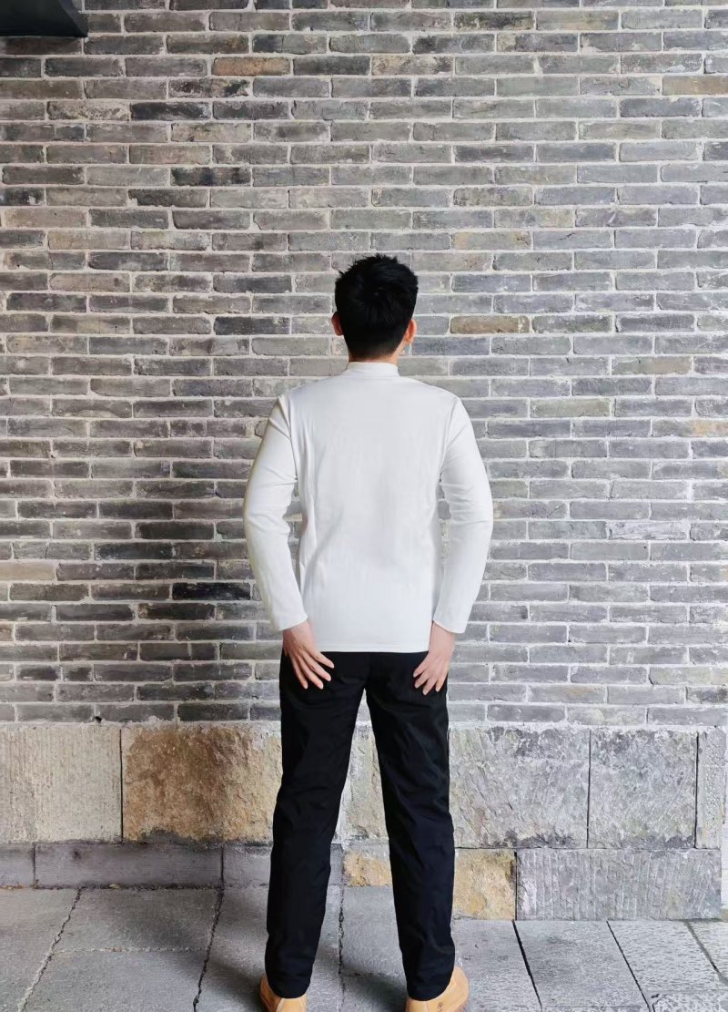 Burberry White Long Sleeve Mock Neck T-Shirt view