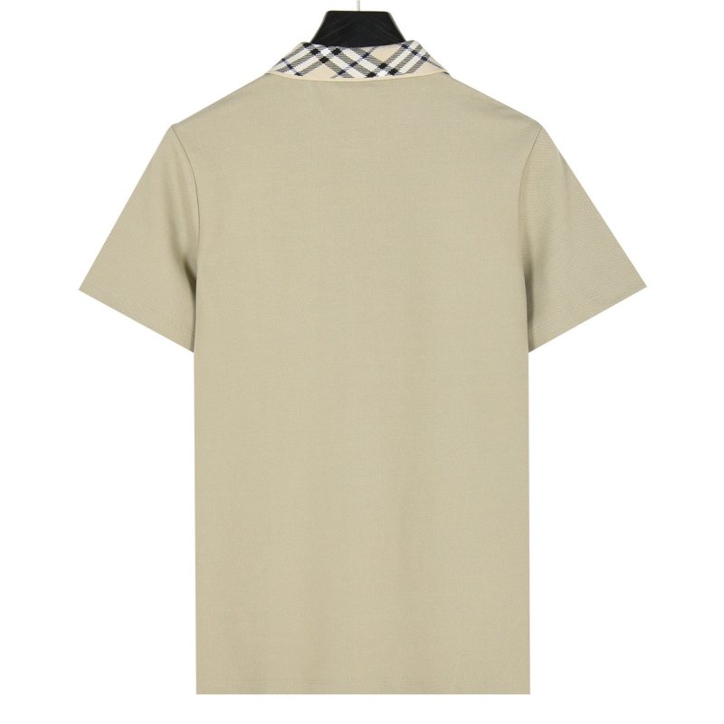 Beige Checkered Collar Polo Shirt view