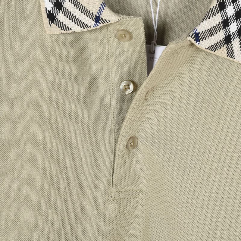 Beige Checkered Collar Polo Shirt view