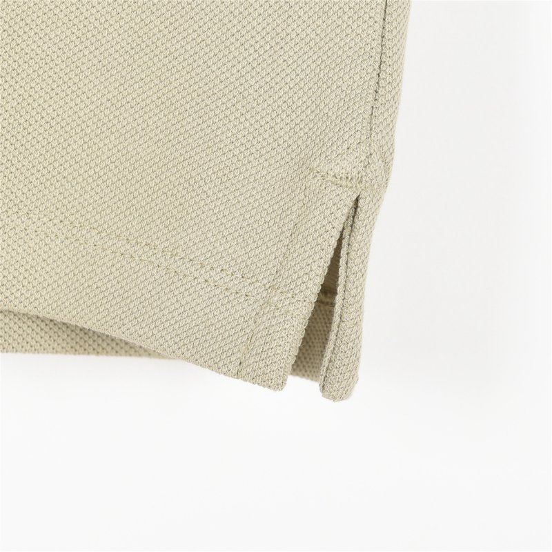 Beige Checkered Collar Polo Shirt view