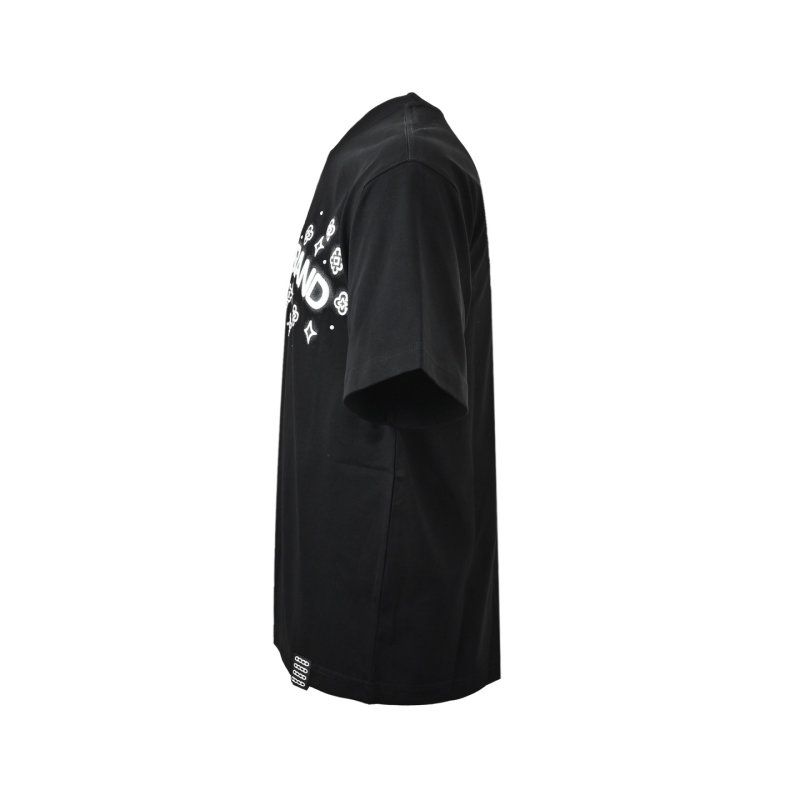 Black Oversized Graphic T-Shirt with Celestial Print view