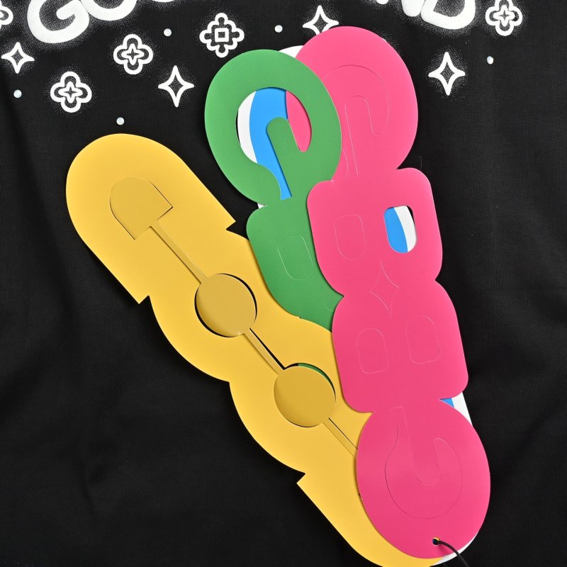 Black Oversized Graphic T-Shirt with Celestial Print view