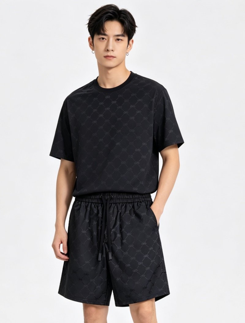 Gucci GG Monogram Black Shorts view