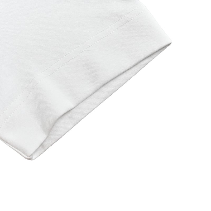 White Graphic Pocket T-Shirt with Line Art Design view
