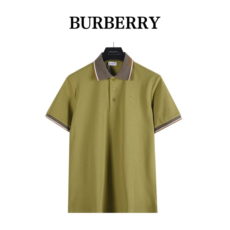 Burberry 25SS Collar Stripe Logo Short Sleeve Polo White view