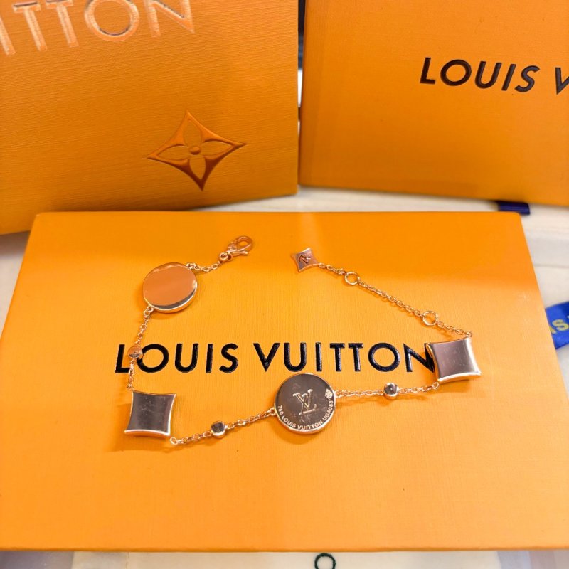 Louis Vuitton Turquoise & Crystal Flower Charm Bracelet view