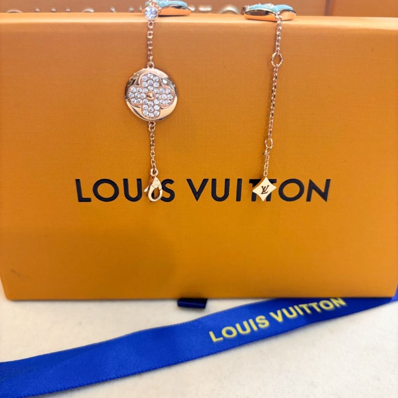Louis Vuitton Turquoise & Crystal Flower Charm Bracelet view
