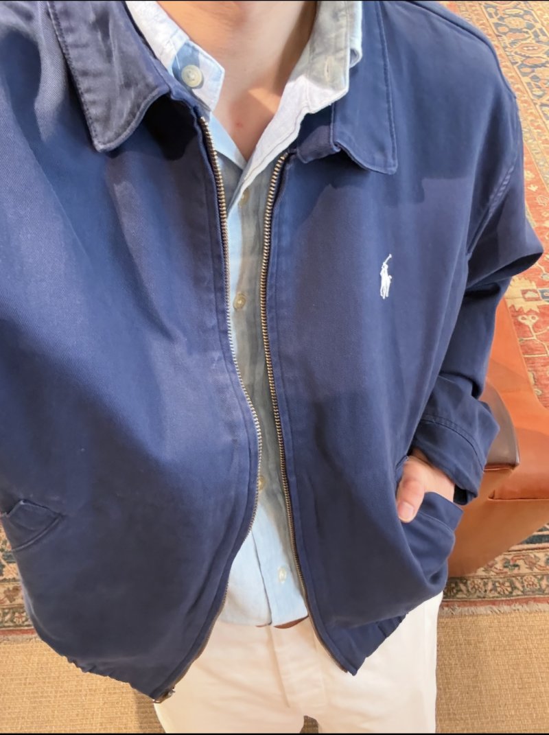 Ralph Lauren Navy Harrington Jacket view