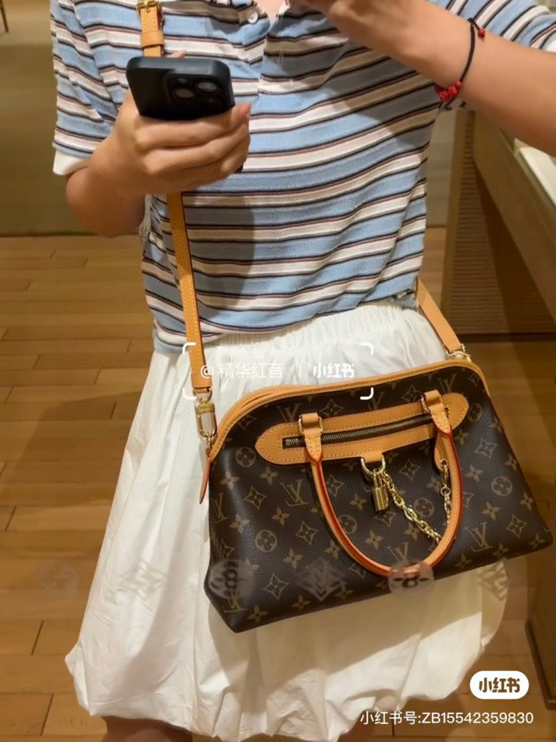 Louis Vuitton Monogram Canvas Bowling Bag Tan view
