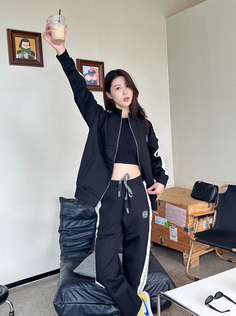 Black Track Pants with White Side Stripe view
