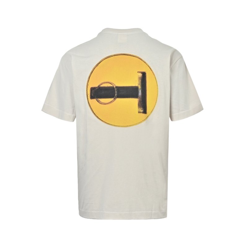 Vintage Smiley Face Graphic T-Shirt Cream view