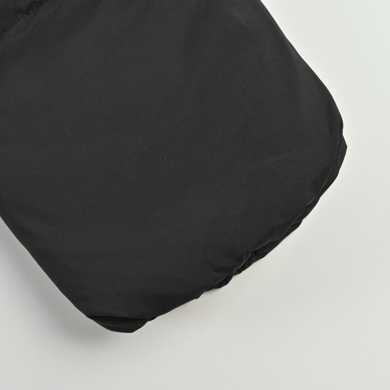 Black Puffer Down Jacket with Hood view