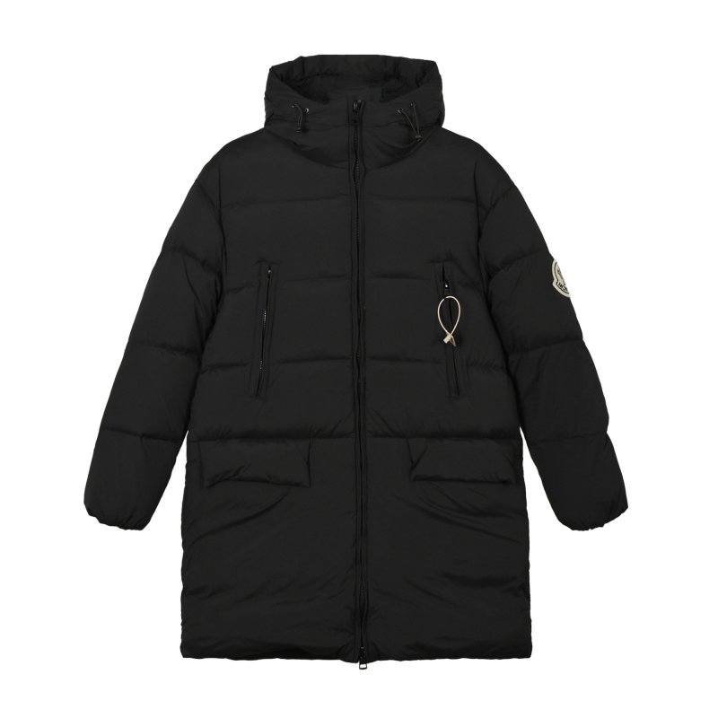 Black Puffer Down Jacket with Hood view