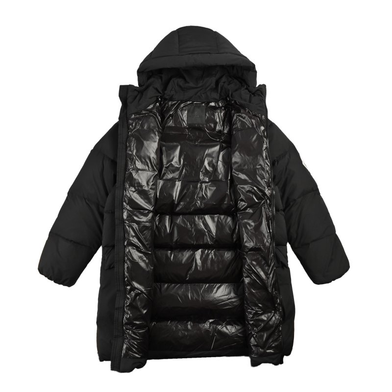 Black Puffer Down Jacket with Hood view