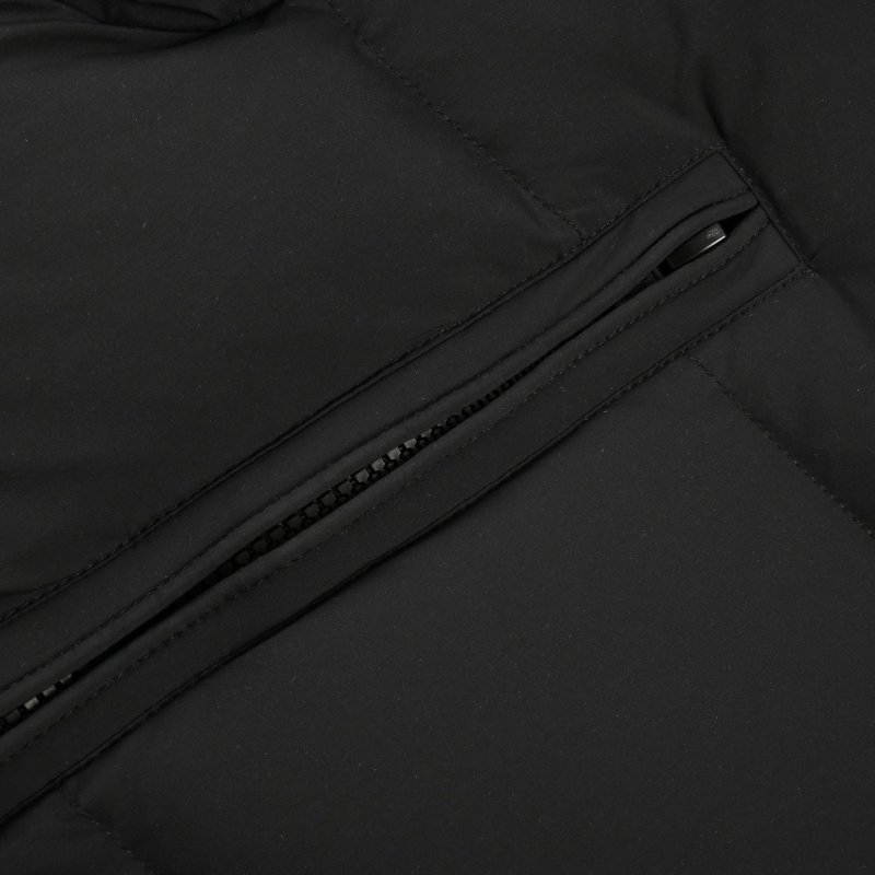 Black Puffer Down Jacket with Hood view