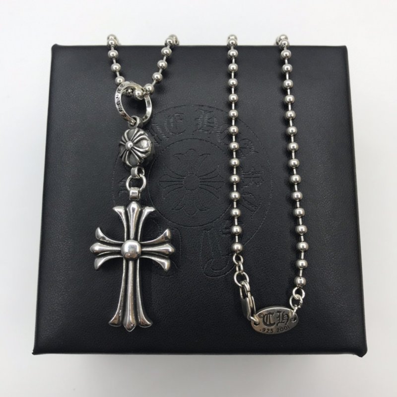 Chrome Hearts Cross Pendant Silver Chain Necklace view