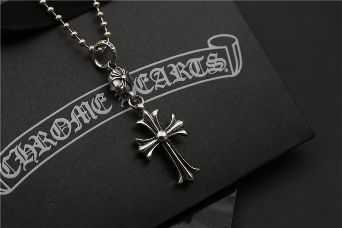 Chrome Hearts Cross Pendant Silver Chain Necklace view