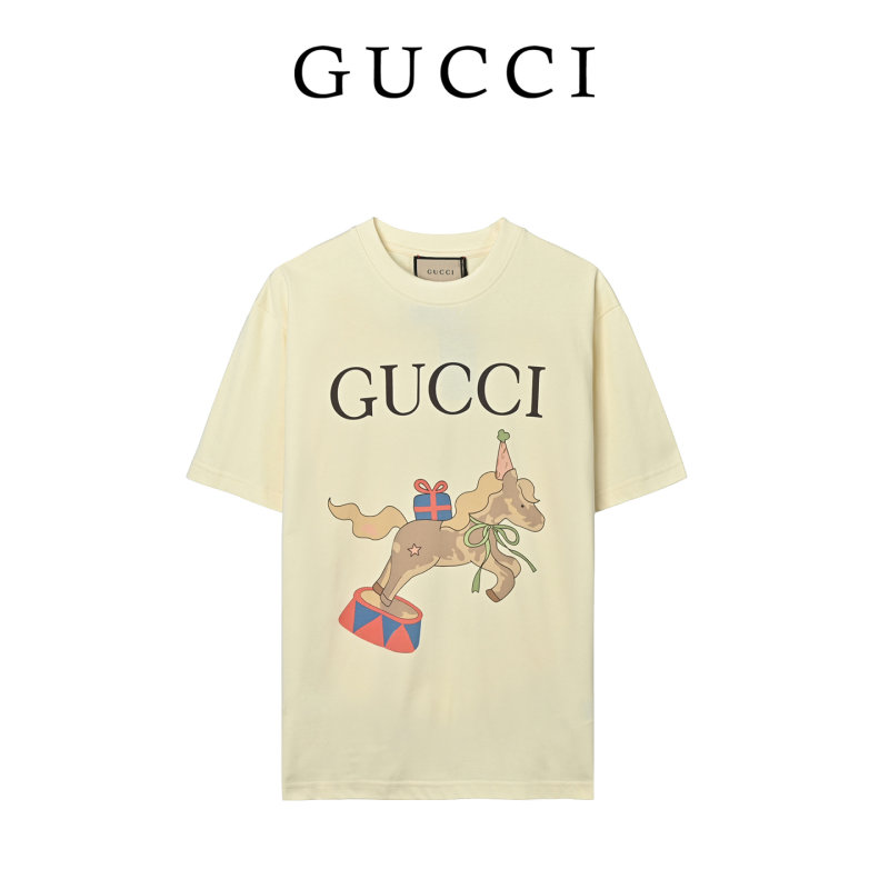 Gucci Cream Carousel Horse Graphic T-Shirt view