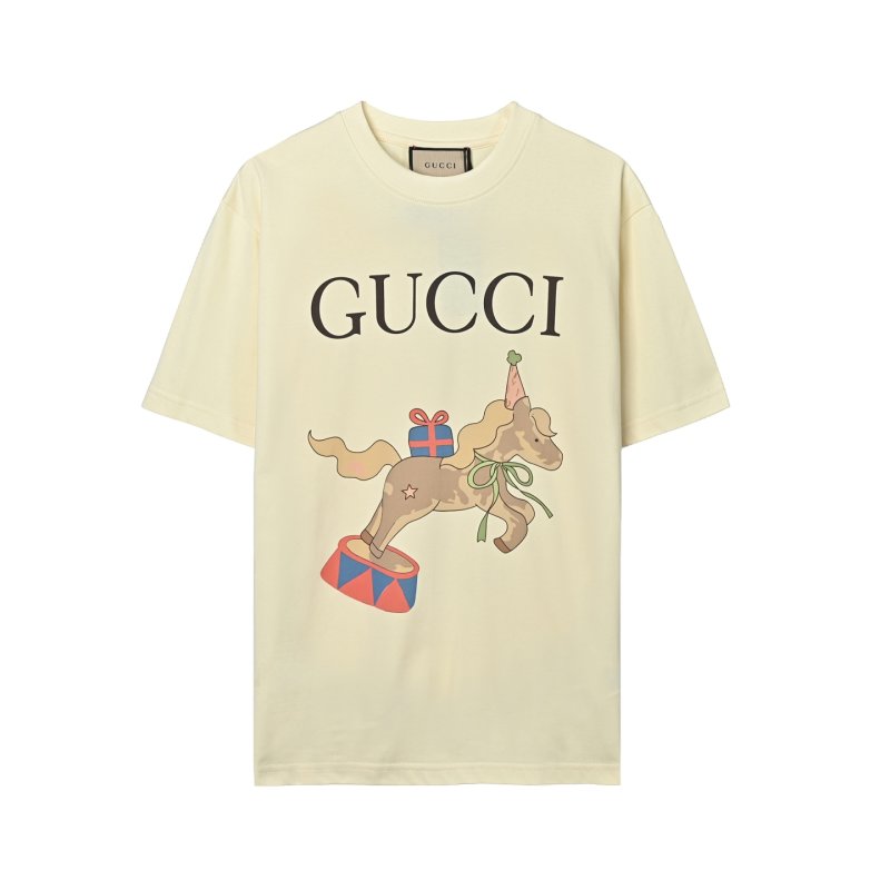 Gucci Cream Carousel Horse Graphic T-Shirt view