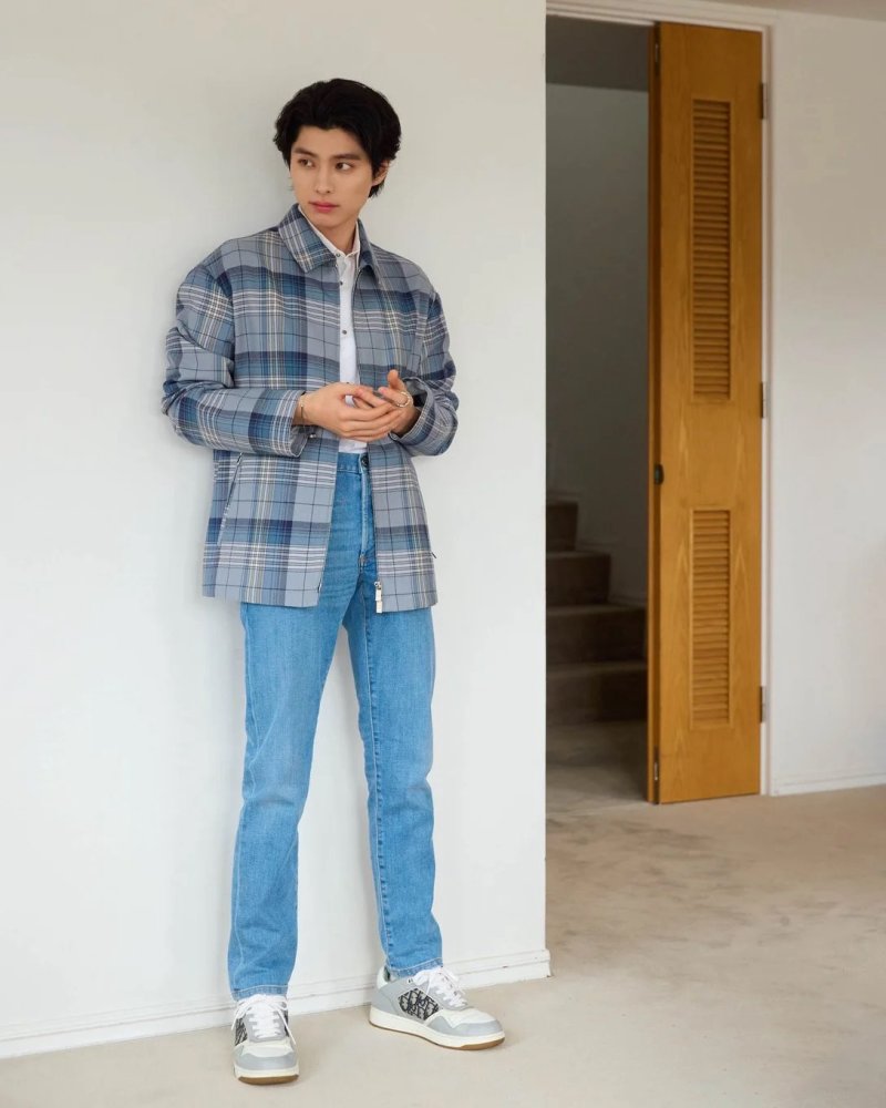 Blue Plaid Flannel Overshirt