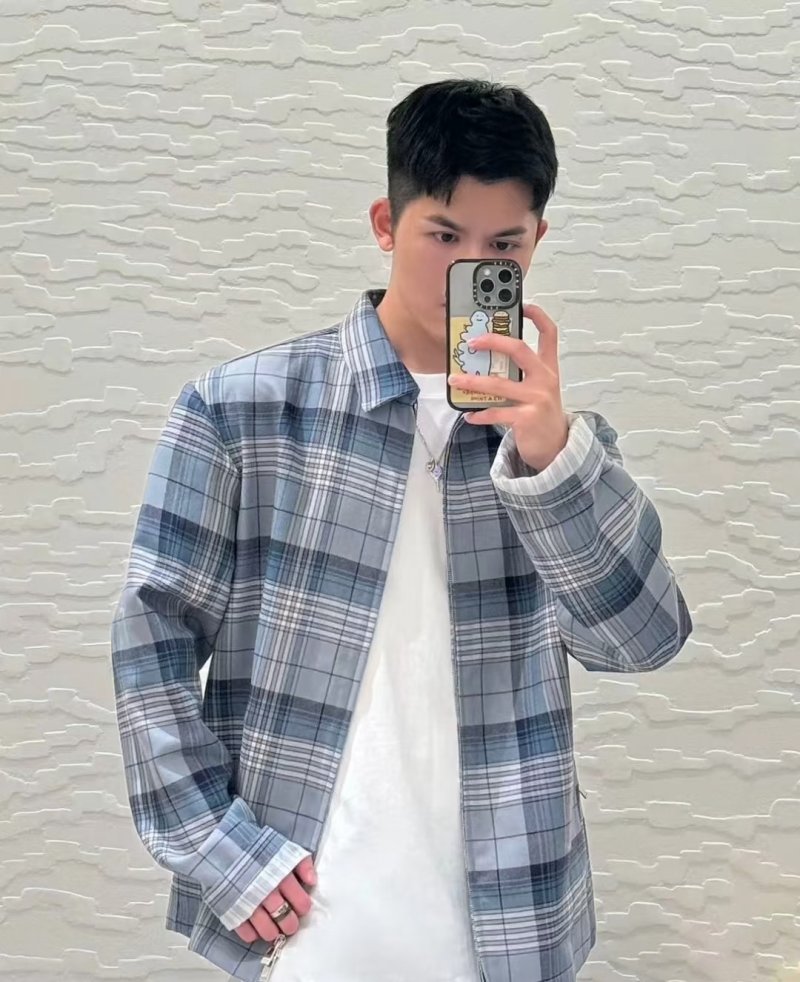 Blue Plaid Flannel Overshirt view
