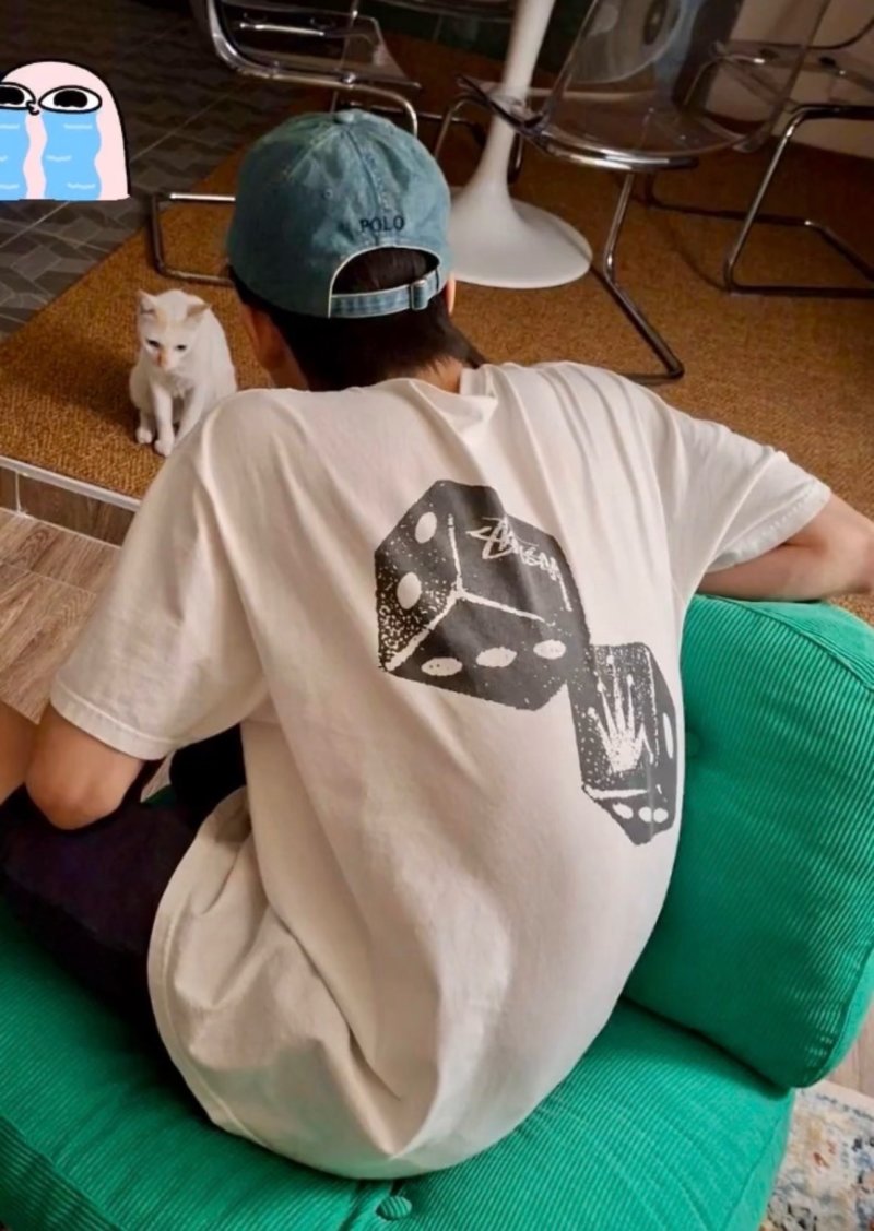 White Dice Graphic Short Sleeve T-Shirt view