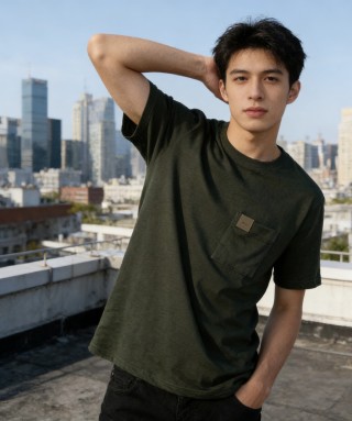 Carhartt Pocket T-Shirt Olive Green view 3