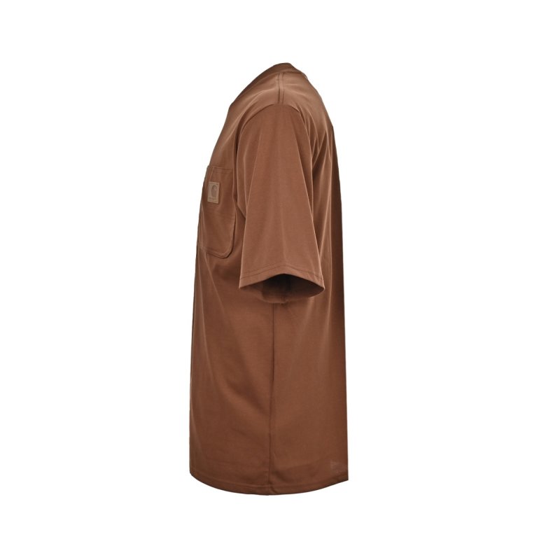 Essentials Women's Camel Oversized Pocket T-Shirt view