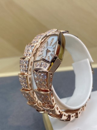 Bulgari Serpenti Rose Gold Diamond Watch view 3