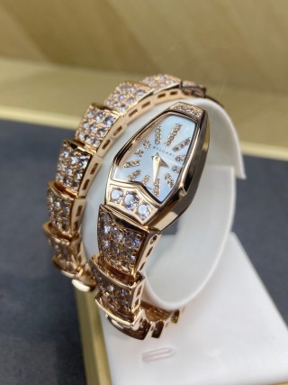 Bulgari Serpenti Rose Gold Diamond Watch view 4