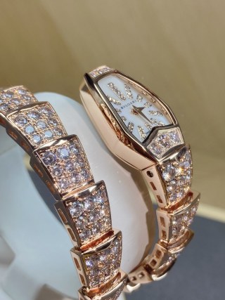 Bulgari Serpenti Rose Gold Diamond Watch view 5