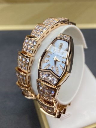 Bulgari Serpenti Rose Gold Diamond Watch view 6