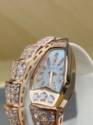 Bulgari Serpenti Rose Gold Diamond Watch view 8