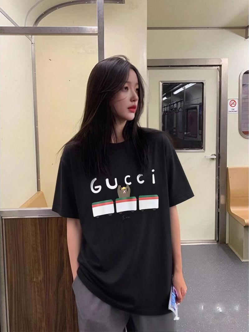 Gucci Black Logo Stripe Short Sleeve T-Shirt view