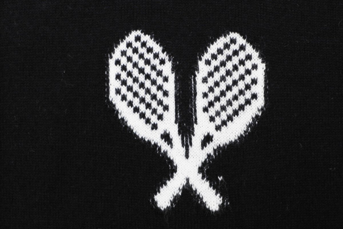 Lacoste Women's Black Polo Shirt with Striped Sleeves view