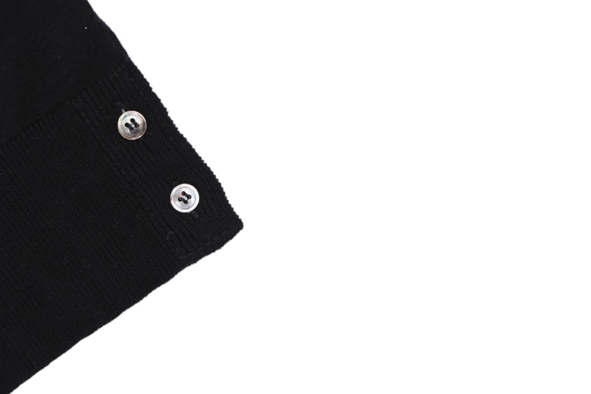 Lacoste Women's Black Polo Shirt with Striped Sleeves view
