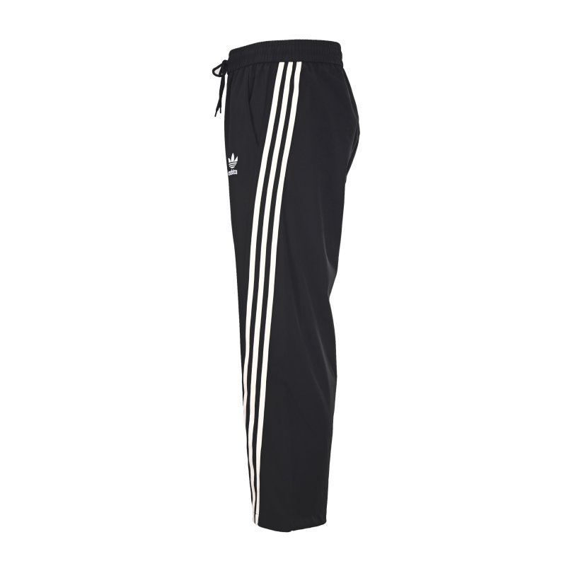 Adidas Black Track Pants with White Side Stripes view