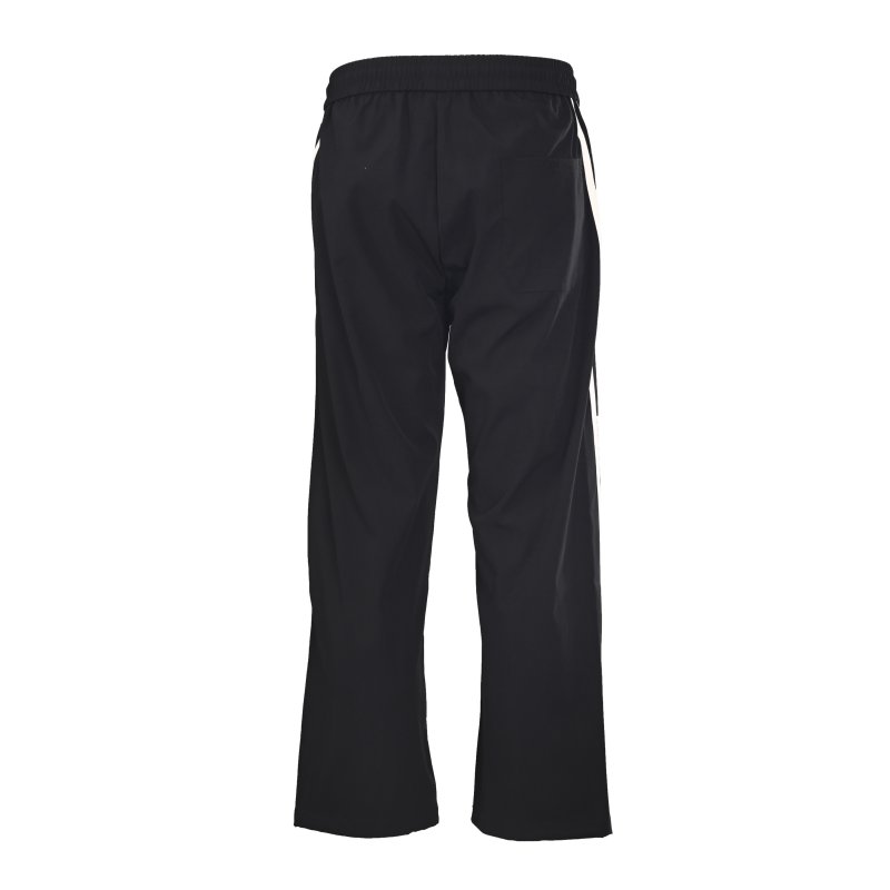 Adidas Black Track Pants with White Side Stripes view