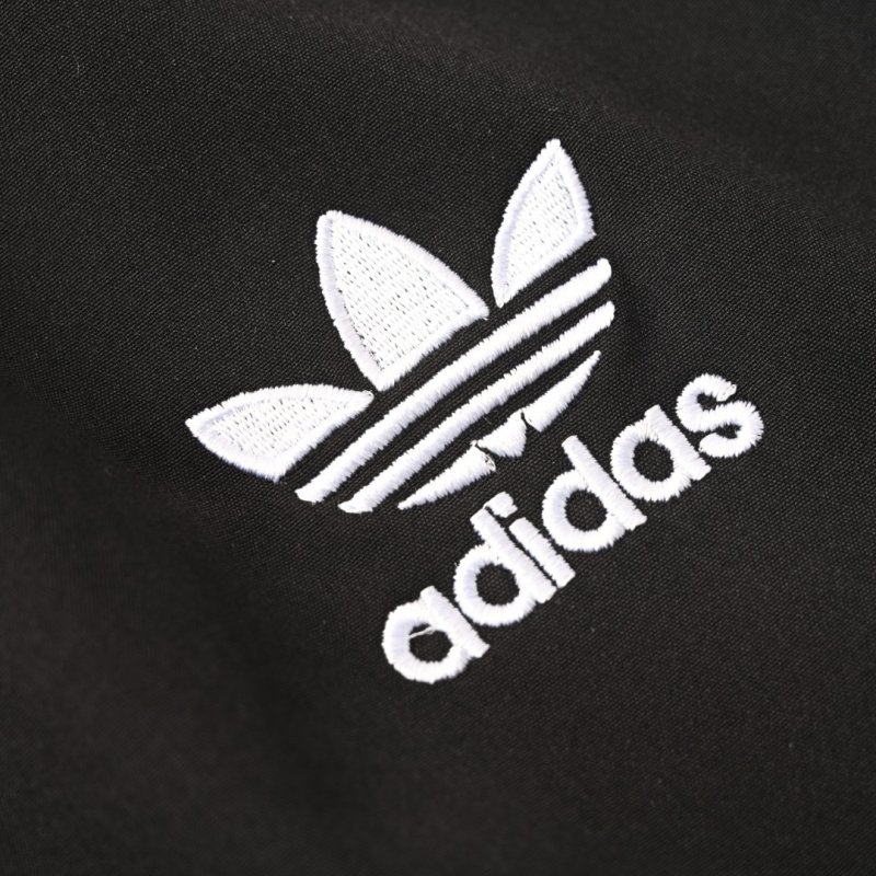 Adidas Black Track Pants with White Side Stripes view