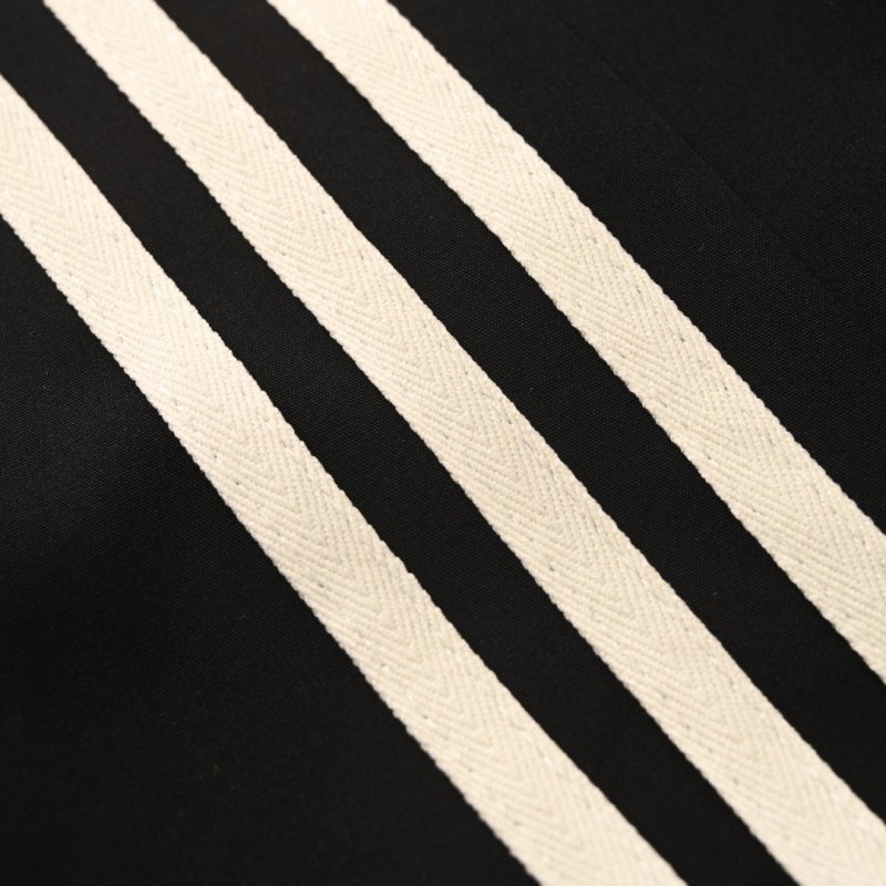Adidas Black Track Pants with White Side Stripes view