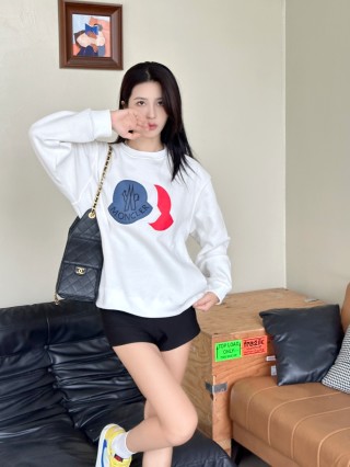 Moncler White Logo Sweatshirt