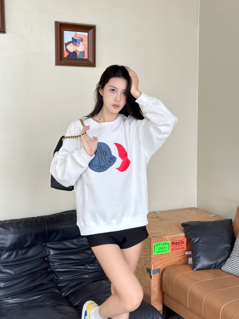 Moncler White Logo Sweatshirt view