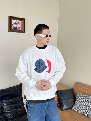 Moncler White Logo Sweatshirt view 6