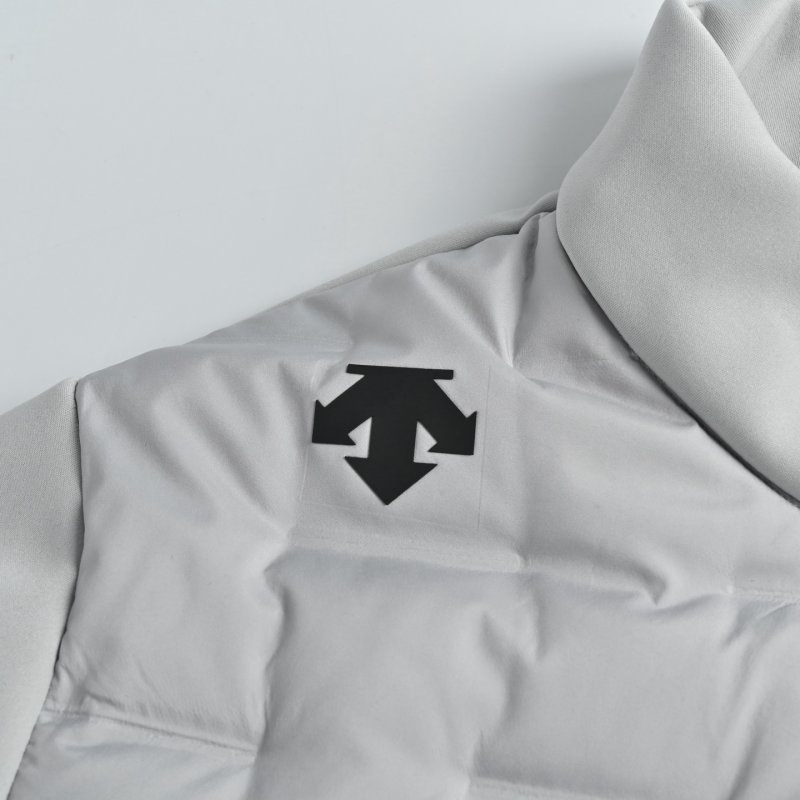 Descente Quilted Puffer Down Jacket – Grey view