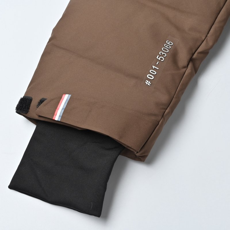 Brown Puffer Down Jacket with Contrast Collar view